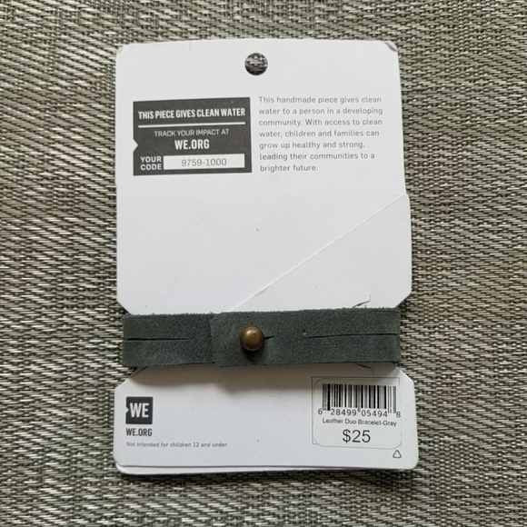 Real Leather Bracelet in Dark Sage - Picture 2 of 4